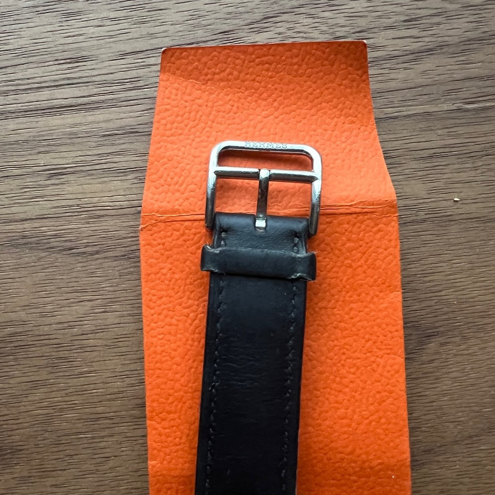 Hermes Cape Code Watch Double Wrap Black Strap Wi… - image 3